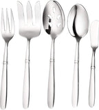 Bruntmor, CRUX Sterling Quality Silverware Royal 45 Piece Flatware Cutlery Set, 18/10 Stainless Steel, Service for 8 100% Rust Proof (45 Piece)