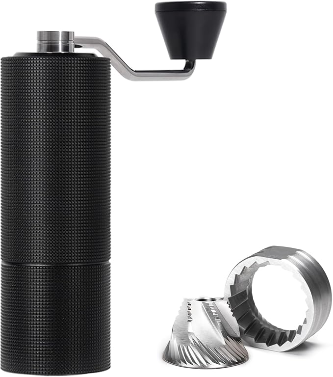 TIMEMORE Manual Coffee Grinder CNC Stainless Steel Conical Burr Coffee Grinder with Capacity 20g Chestnut C3 Internal Adjustable Setting for Pour Over French Press Coffee for Hand Grinder Black