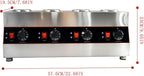 Commercial Electric Sauce Warmer Electric Cheese Sauce Warmer Hot Fudge Warmer Dispenser Cheese Dispenser Warmer with 4 Pump (4 Pump Head)