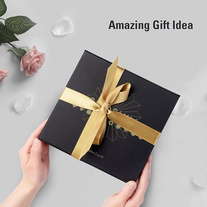 SHOSHIN Stemless Wine Glass, 18Oz Wine Glasses Set of 4, Hand Cut Premium Unique Wine Glasses, Crystal Wine Glass for Red and White Wine, Handmade Gifts for Women, Men and Friends