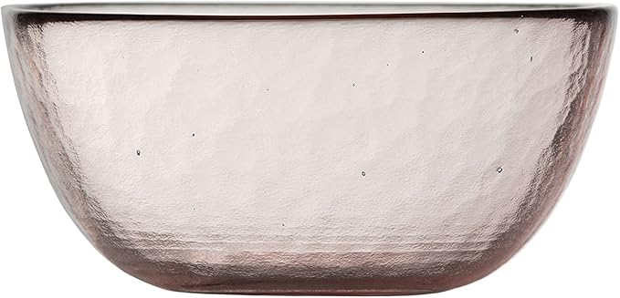 Fortessa Los Cabos Glass Dinnerware Collection, Dessert Snack Bowl (Set of 4), 5 Inch/12.5oz, Pink