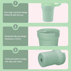 Silicone Boot for Stanley, Cup Bottom Protector Sleeve Accessories for Stanley Quencher H2.0 FlowState Tumbler 20oz/30oz/Stanley Adventure Quencher Tumbler 24oz (Light Green)