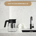 12 Cup Coffee Maker Carafe Replacement Pot Compatible with Ninja Coffee Maker CFP101 CFP201 CFP301 CFN601 CM401 CFP200 CFP250A CFP300 CFP305 CFP307 CFN602 CM400 CM401 CF090 CF091 CF092