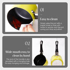 550ml/0.5 Quart Nonstick Sauce Pan, Baby Milk Heating Pot with Pour Spouts for Gas, Electric & Induction Stoves, Portable Small Cooking Pot for Melting Butter, Chocolate, Making Porridge (Yellow)