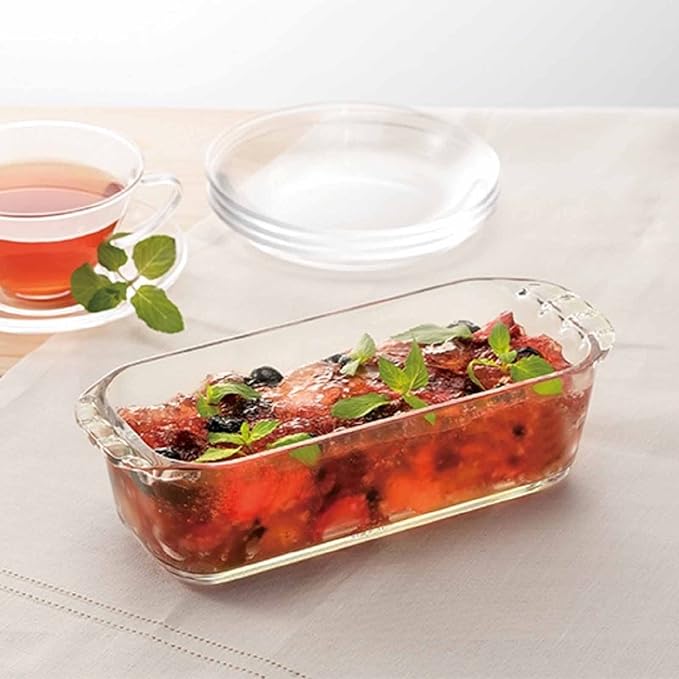 HARIO HPND-85-BK Heat Resistant Glass, Pound Shape, 28.9 fl oz (850 ml), Buono Kitchen Au Gratin Dish, Made in Japan