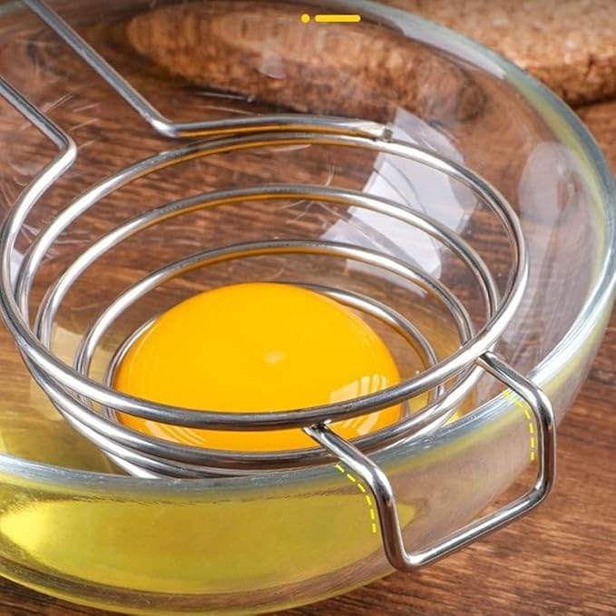 Egg Separator Long Handle Egg White Separator Stainless Steel Egg Yolk Divider Filter Kitchen Utility Gadget Cooking Baking Tools （2 Pack ）