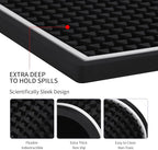 Bar Mat for Cocktail and Coffee Bar 6" x 12" Rubber Bar Service Spill Mat for Cocktail Bartender Coffee Bar or Countertop Mats Glass Drying Mat