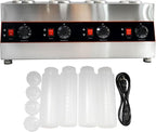 Commercial Electric Sauce Warmer Electric Cheese Sauce Warmer Hot Fudge Warmer Dispenser Cheese Dispenser Warmer with 4 Pump (4 Pump Head)