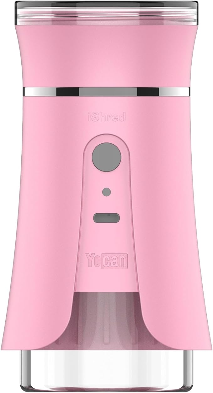 iShred Electric Herb and Spices Grinder with Fast Charging with Auto or Manual Mode, Pink