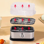Egg Cooker,2025 New Rapid Egg Cooker 6 Egg Capacity, Soft, Medium, Hard Boiled, Poacher, Stainless Steel Electric Eggs Cooker,Or Hard-Boiled Eggs, Rapid Cook Time, Auto Shut-Off & Boil-Dry Protection