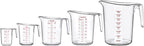 Amazing Abby - Melissa - Unbreakable Plastic Measuring Cups (5-Piece Set), Food-Grade Measuring Jugs, 1/2/4/8/16-Cup Capacity, Stackable and Dishwasher-Safe, Great for Oil, Vinegar, Flour, More