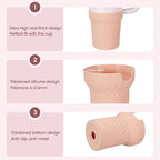 Silicone Boot for Stanley, Cup Bottom Protector Sleeve Accessories for Stanley Quencher H2.0 FlowState Tumbler 40oz / Stanley Adventure Quencher Tumbler 40oz (Pink)