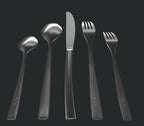 Matte Silverware Set, 18/10 Stainless Steel Satin Flatware, Modern Brushed Finish Cutlery, Dishwasher Safe & Durable, Built to Last (60-Piece, Sleek)