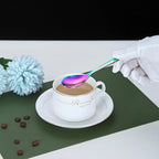 Rainbow Demitasse Espresso Spoons, 5.5'' Mini Coffee Spoons, Set of 6, Stainless Steel, Dishwasher Safe