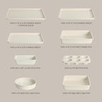 Martha Stewart Gallen 10 Piece Baking Pans Ceramic PFA Free Non Toxic Non Stick Bakeware Set - Linen White