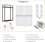 Expandable Pot and Pan Organizer Wall Mounted, 2 Tier Hanging Kitchen Shelves Heavy Duty Pot Rack with 6 Pot Lid Holders and 12 Hooks for Kitchen Cookware Utensils Organizer and Storage