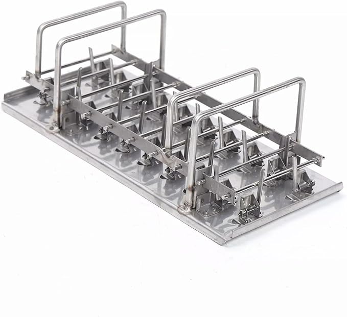 20PCS Commercial Popsicle Molds Heavy Duty Stainless Steel Popsicle Maker Kit with Brush & Sticks, 112g Capacity per Slot, DIY Yogurt Ice Cream Tools for Home Restaurants (Round Headed Flat Plate)