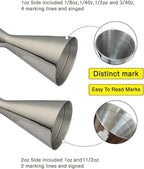 Silver Double Jigger Premium Japanese Style Slim Measuring 2 OZ 1 OZ Jigger,Double Cocktail Jigger,Japanese Jigger Bar Tool for Bar Home Party Wine Drink(304 SS)