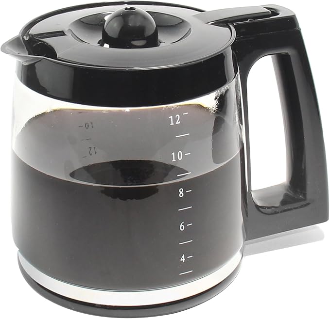12-Cup Replacement Glass Carafe Pot Compatible with Hamilton Coffee Maker Models 46310, 49976, 49966, 49350, 49957, 49954, 49933, 49980A, 49980Z, 49983, 49618, 46300, 49950