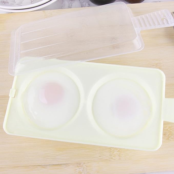 Microwave Egg Cooker, Microwave Egg Boiler Egg Poacher, Egg Cooker for microwave, Plastic Microwave Double Egg Poacher, Microwave Oven Egg Steamer Kitchen Cooking Gadgets