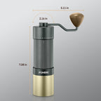 FOHERE Manual Coffee Grinder Capacity 30g with CNC Stainless Steel Conical Burr, Adjustable Coarseness for Espresso, Drip Coffee, and French Press, Portable Hand Grinder