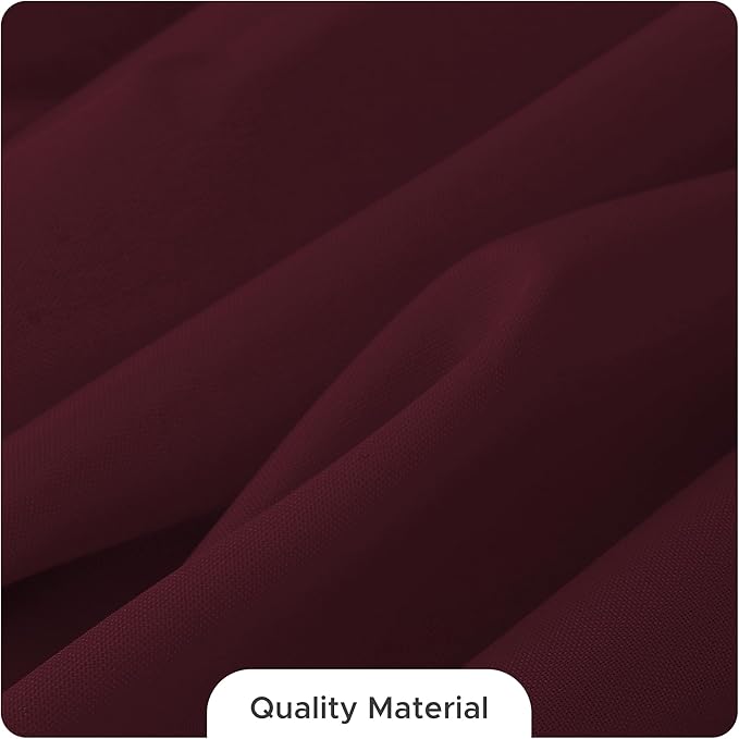 Fitable 8 Pack Round Tablecloths: Stain Resistant Wrinkle Free Circle Table Clothes, Washable Reusable Polyester Table Covers for Wedding Party Birthday Banquet Reception(Burgundy, 84 Inch)