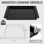 Utheer Ceramic Grill Griddle Insert for Spirit Grills, Griddle Insert for Weber 7658, Fits Spirit & Spirit II 200/300, Genesis Silver/Gold/Platinum & 1000–5000, Nonstick, Easy Clean, Healthier Cooking
