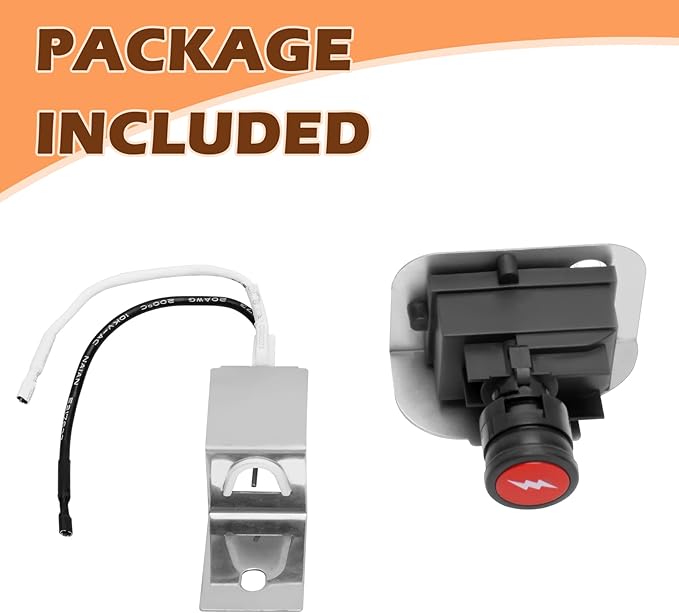 64868 Grill Igniter Kit for Weber Q1200 Q2200 Series Gas Grills Series Grills Igniter Button Kit Replacement Parts, Push Starter Ignition Kit for Weber Q1200 Q2200 Grill Igniter Accessories
