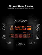 CUCKOO CRP-PK1001S 10-Cup (Uncooked) / 20-Cup (Cooked) Heating Pressure Rice Cooker & Warmer with Nonstick Inner Pot, 13 Menu Options, Fuzzy Logic Tech, Auto Clean (Black)