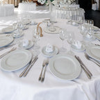 Fitable 6 Pack White Round Table Clothes - 90 Inches in Diameter - Stain Resistant and Washable Tablecloths, Polyester Fabric Table Covers for Wedding, Party, Banquet, Gathering