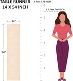 Solino Home Linen Rainforest Green Hemstitch Table Runner 54 Inches - 100% Pure Linen Small Table Runner 14 x 54 Inch Ideal for Dresser and Coffee Tables - Classic Hemstitch