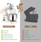 ZACME 7.4QT Household Stand Mixer 800W with CSA Certified and Aluminum Die Casting, Kitchen Electric Mixer Metal Food Mixer with Stainless Steel 7L Bowl, Dough Hook, Whisk and Beater