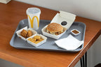 Plastic Cafeteria Trays,Fast Food Serving Trays,13"X17",Set of 6 (Gray)