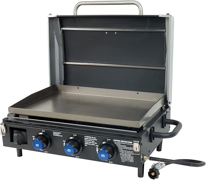 Razor Griddle Gas Grill & Griddle for Backyard Cooking and Camping, Portable Tabletop Stove