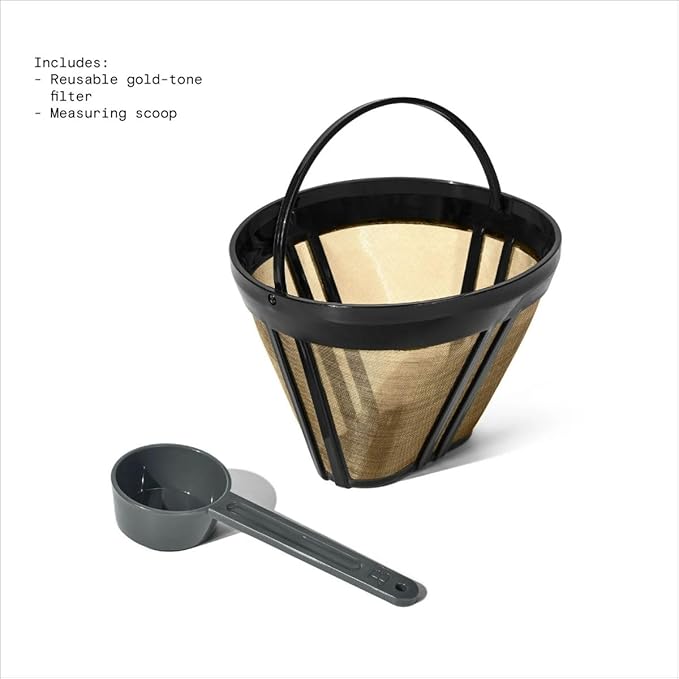 Beautiful 12-Cup Programmable Coffee Maker with Touch-Activated Display, Auto Brew Timer, Reusable Filter & Large Glass Carafe (Black Sesame)