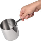 IMEEA Butter Warmer Turkish Coffee Pot Milk Warmer Pot Mini Saucepan with Spout 18/10 Tri-Ply Stainless Steel (10oz/300ml)