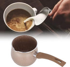 Mini Saucepan, 0.8qt/750ml Nonstick Butter Warmer Multi Milk Pot Stockpot Practical Small Melting Pot with Handle Pour Spouts