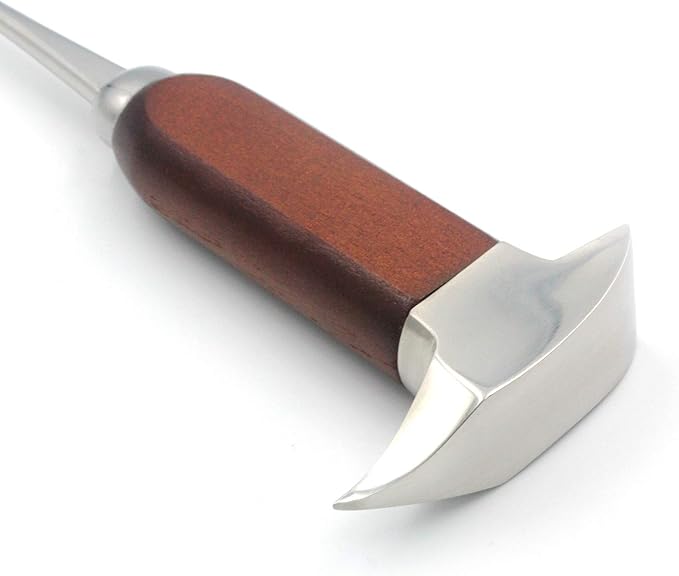 Ice Pick Stainless Steel, Ice Picks for Breaking Ice, Ice Pick with Wood Handle, Ice Picks for Kitchen, Bars, Bartender, Best Ice Carving Tools (short)