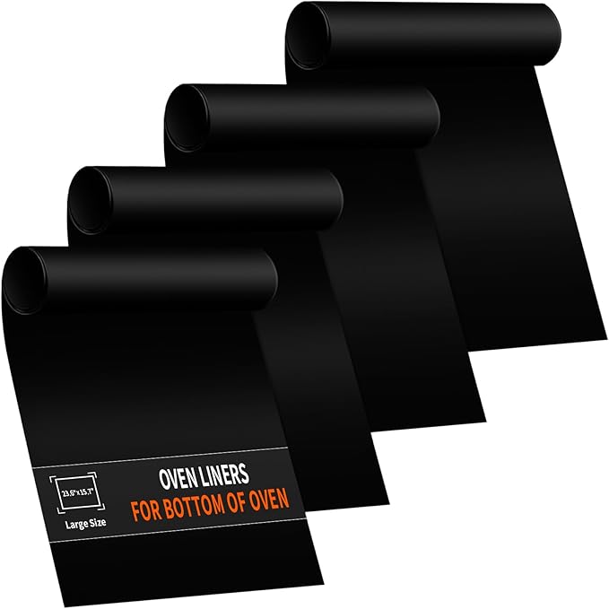 Oven Liners for Bottom of Oven, Heavy Duty Non-stick Teflon Oven Mat for Bottom of Oven, Reusable Oven Liners for Bottom of Electric Oven, BPA & PFOA Free, 23.6"X 15.7", 2/4 Pack