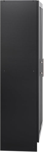 Prepac Elite Accent Cabinet with Panel Doors, Black Storage Cabinet, Bathroom Storage, Pantry Cabinet with 3 Shelves 16.75" D x 32" W x 65" H