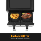Panana Air Fryer 9.5 Quart Air Fryer with Dual Basket for Quick and Easy Meals, 8 Pre-set Function Air Fryer for Family and Childern, Christmas Gift New Year Gift