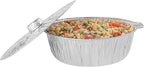 Foil Lux 8.5 Quart Pans And Lids, 50 Disposable Pots With Lids - Oven-Ready, Stove Compatible, Aluminum Foil Baking Pans, Freezable, For Outdoor Camping, Vacation, Picnic, And More - Restaurantware