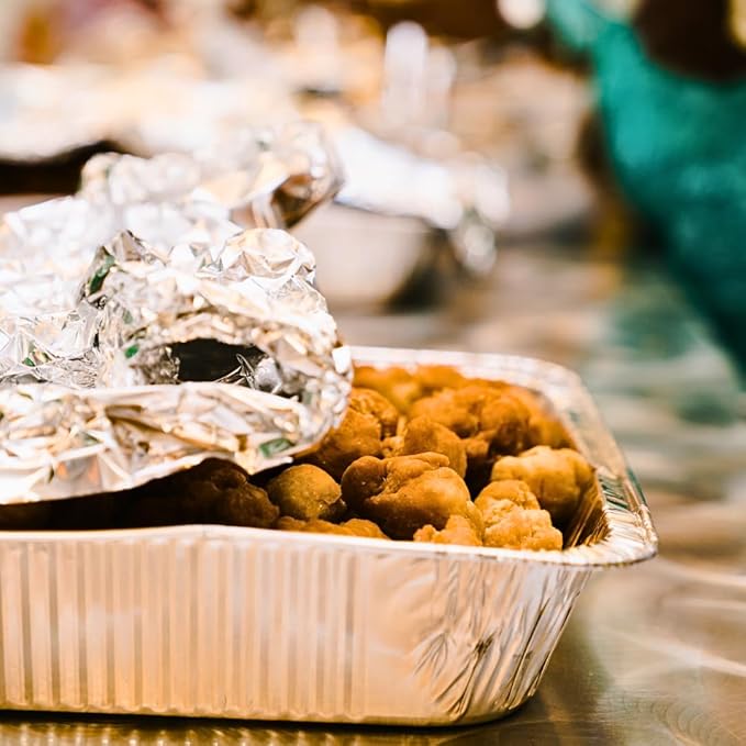 Green Direct Disposable Aluminum Steam Table Foil Pans No Lids For Cooking, Baking, 10 Pack