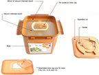 E-Jen Premium Kimchi, Sauerkraut Container Probiotic Fermentation with Inner Vacuum Lid (Earthenware Brown, 4.4 gal/ 17L)