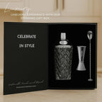 Silver Cocktail Shaker Set - 5 Piece Martini Shaker Set with Strainer, Jigger, Spoon & Muddler - 16oz Glass Cocktail Shaker Set - Ideal Gift for Home Bar & Drink Trolley Décor