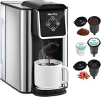 Mecity Coffee Maker 3 in 1 Single Serve Coffee Machine, Compatible with K cup Capsules, Instant Coffee Pot, Tea maker, 6,8,10 Oz Cup, Removable 50 Oz Water Reservoir, 120V 1150W