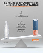 AmuseWit Gravity Electric Salt and Pepper Grinder Set [White Light] USB Rechargeable Automatic Pepper and Salt Mills,Adjustable Coarseness,One-Handed Operation, Misty Blue