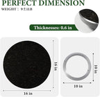 Koville 16'' Black Marble Lazy Susan for Kitchen Counter, Marble Turntable for Dinning, Lazy Susan Organizer for Cabinet, Serving Rotation Spinning Tabletop Organizer Swiveling, Spice Rack Storage