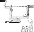 Apple Peeler Slicer Corer with Stainless Steel Blades and Powerful Suction Base for Apples Pears Potatoes(White)