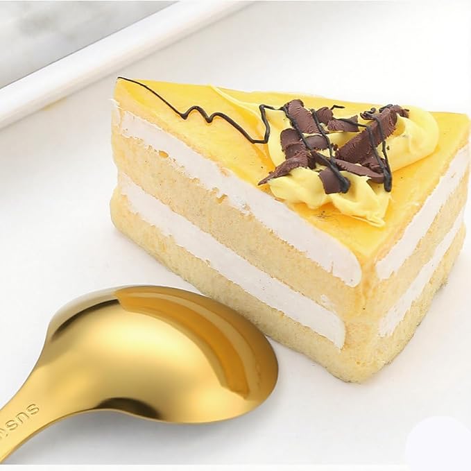 4 Pieces Gold Coffee Scoop Set, 1 Tablespoon Stainless Steel Measuring Spoons for Coffee, Tea, Sugar & Flour, Short Handle Tablespoon Measuring Spoon (Gold)